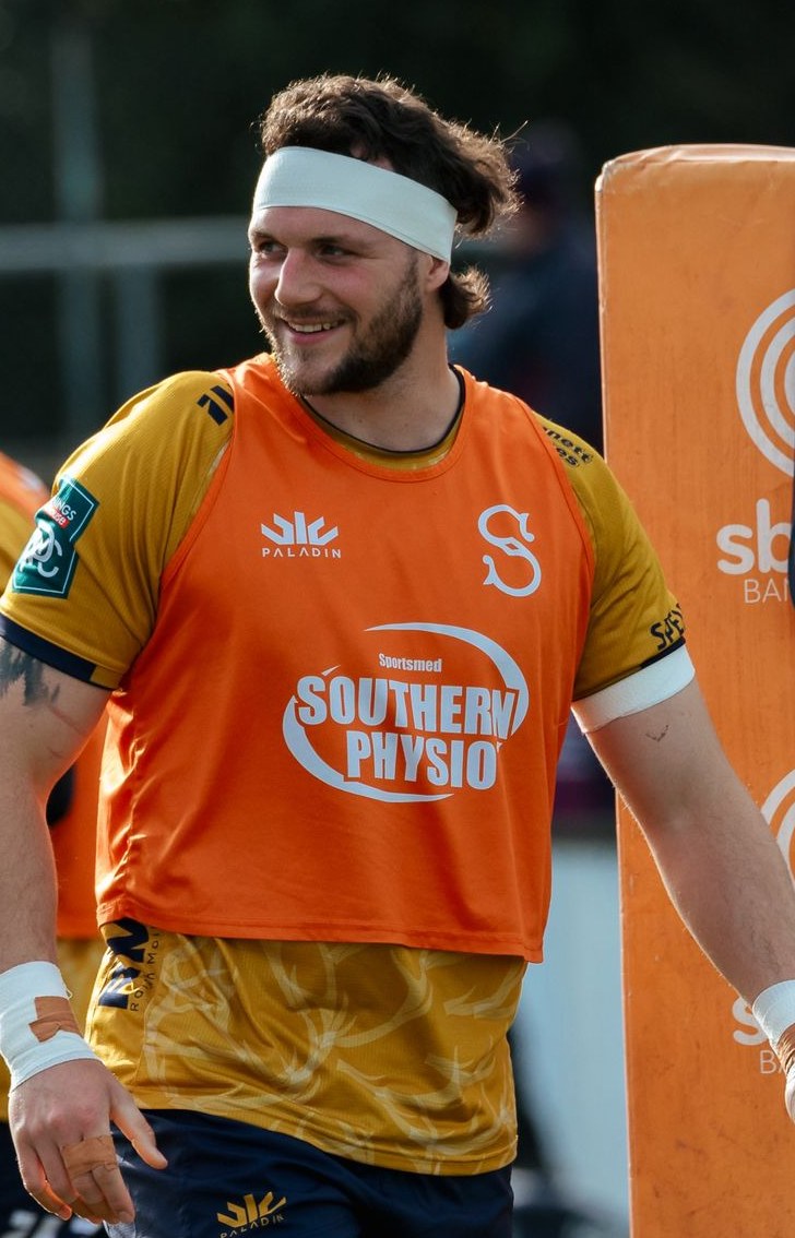 Ethan Macdonald on the rugby field in his Southland training kit
